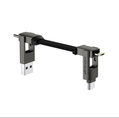 Kabel brelok (6 w 1) ROLLING SQUARE InCharge 6 Czarny