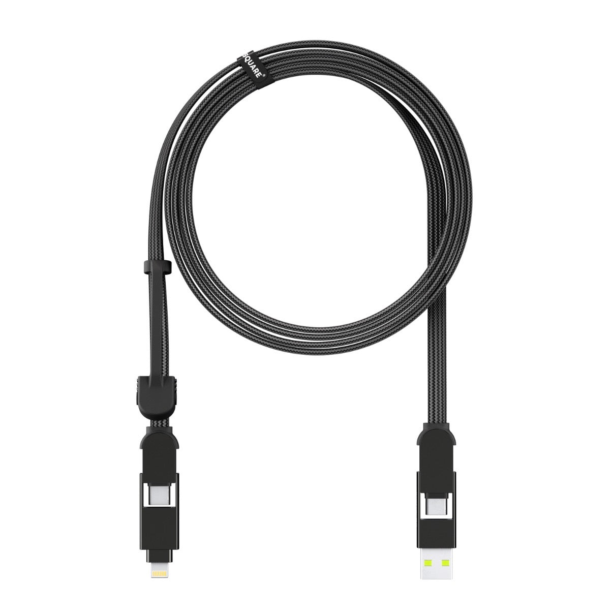 Kabel (6 w 1) ROLLING SQUARE InCharge XL 2m Czarny