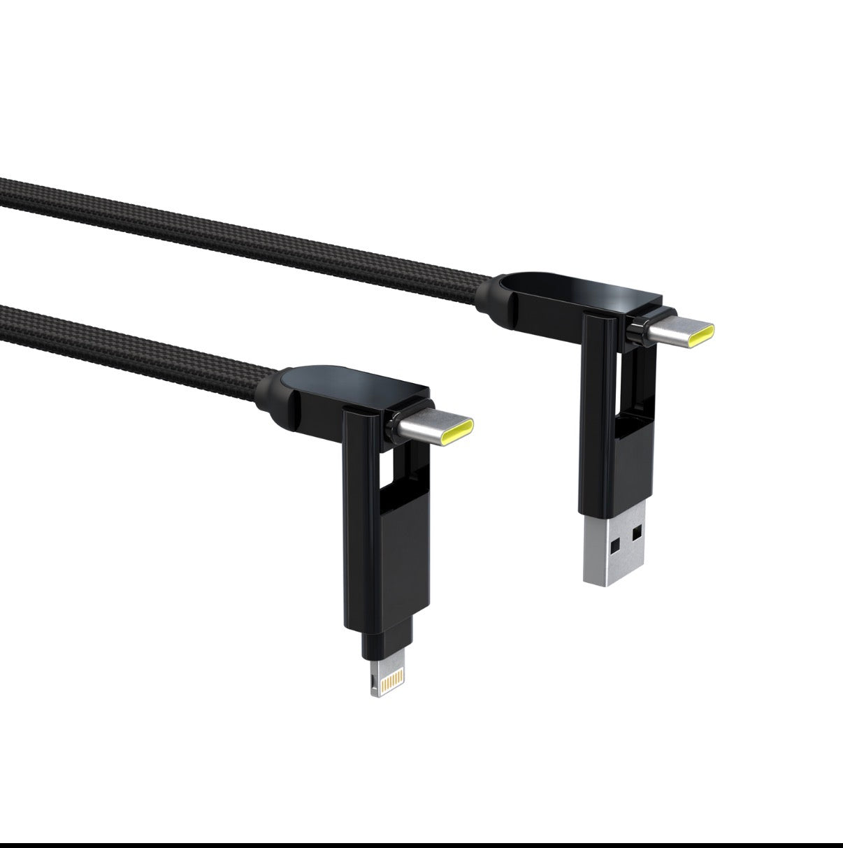 Kabel (6 w 1) ROLLING SQUARE InCharge XL 2m Czarny