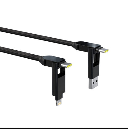 Kabel (6 w 1) ROLLING SQUARE InCharge XL 2m Czarny