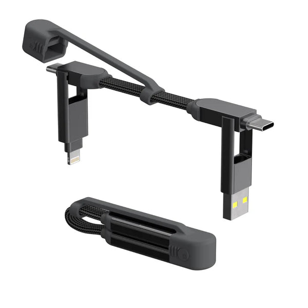 Kabel Brelok (4 w 1) ROLLING SQUARE inCharge® XS Czarny