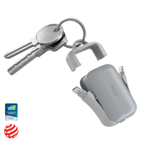 Kompaktowy Powerbank Brelok ROLLING SQUARE TAU® 2 Szary