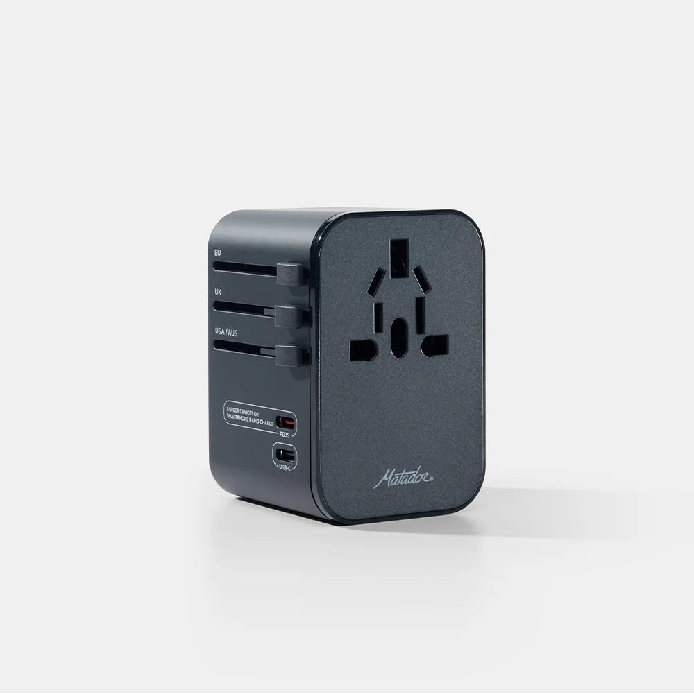 Adapter podróżny do ładowania MATADOR - czarny