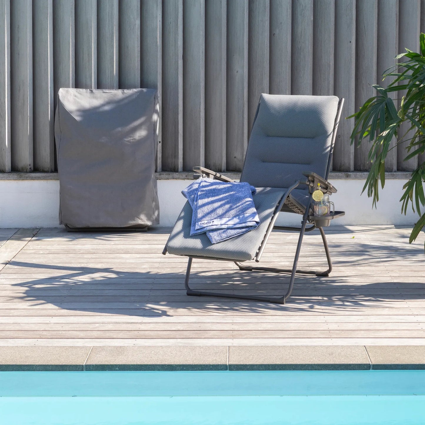 Leżak EVOLUTION BeComfort® Silver w zestawie ALL IN ONE