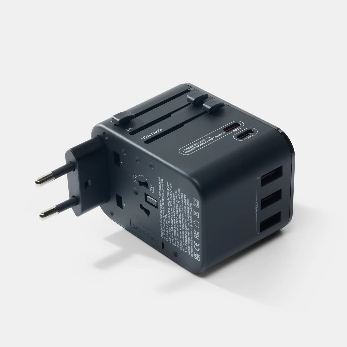 Adapter podróżny do ładowania MATADOR - czarny
