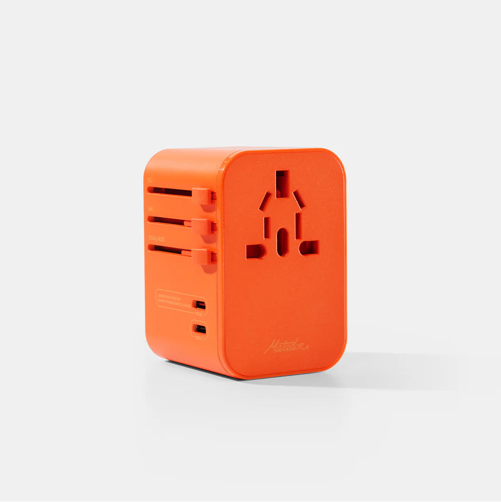 Adapter podróżny do ładowania MATADOR - pamarańczowy