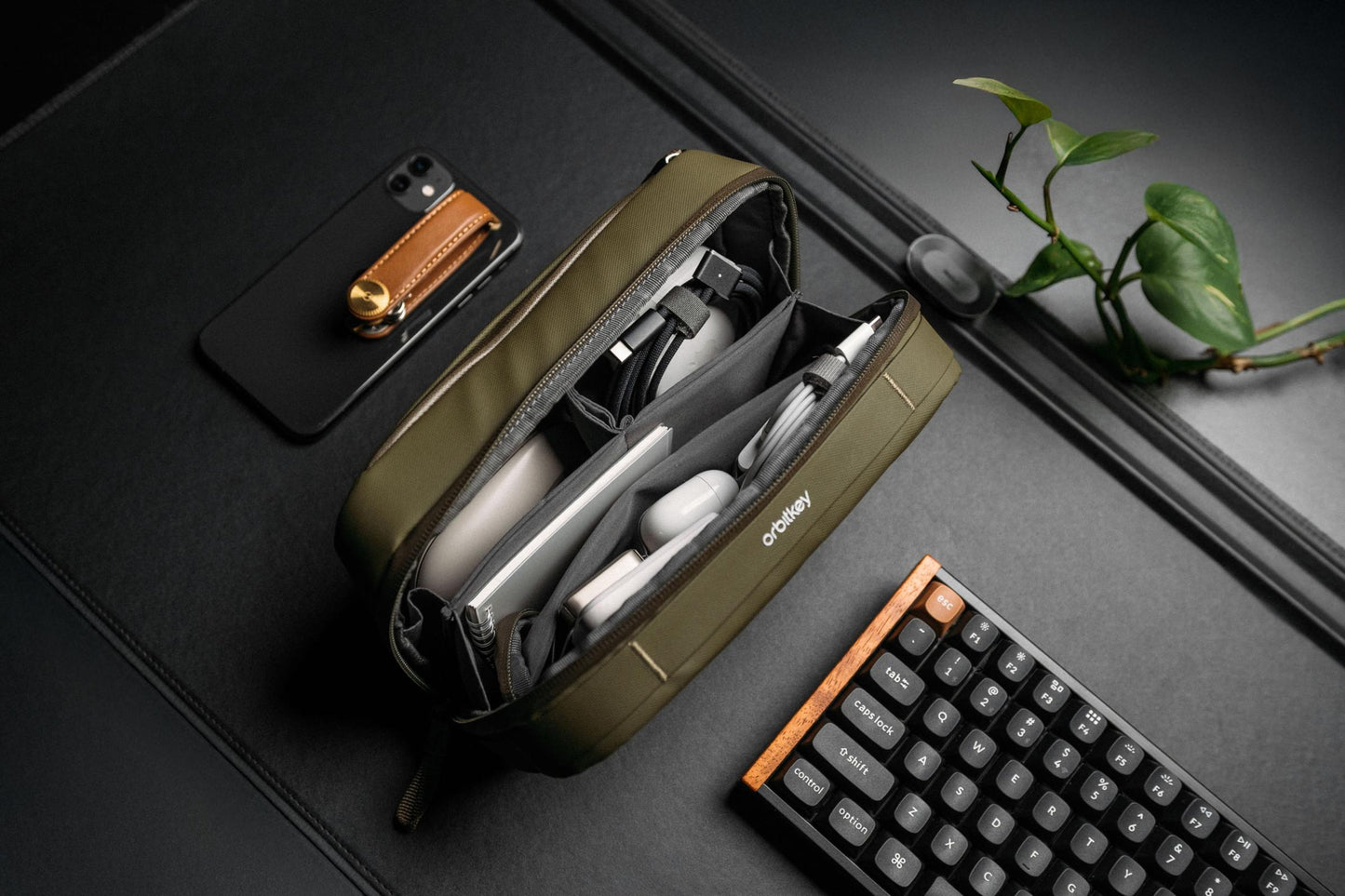 Organizer na akcesoria tech 2 w 1 ORBITKEY Olive
