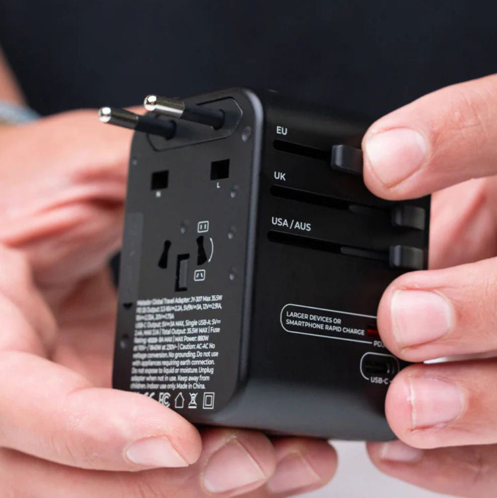 Adapter podróżny do ładowania MATADOR - czarny