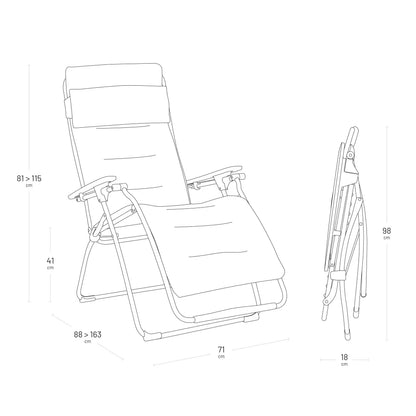 Leżak Lafuma FUTURA Becomfort® Silver