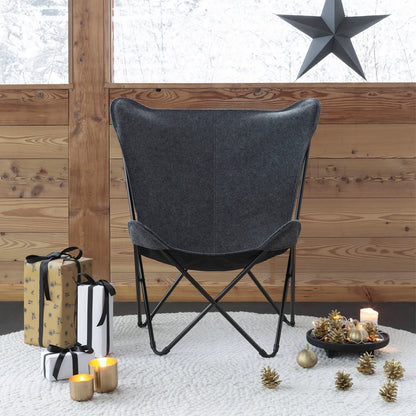 Fotel motylkowy SPHINX szary Lafuma Mobilier